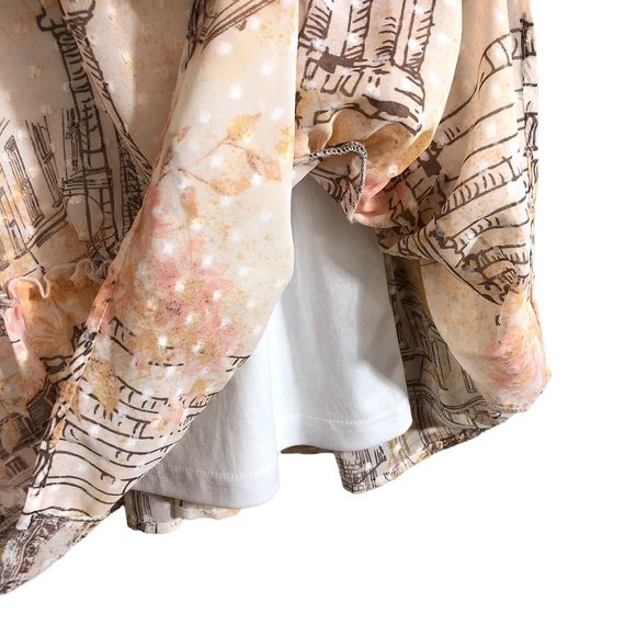 C Est 1946 Swiss Dots Sleeveless Tier V-neck Yellow Short Dress XS - Picture 8 of 10